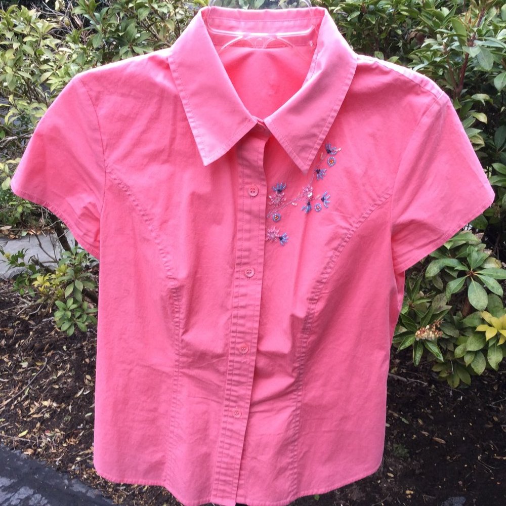 JJ Forever Short Sleeve Sequin Shirt